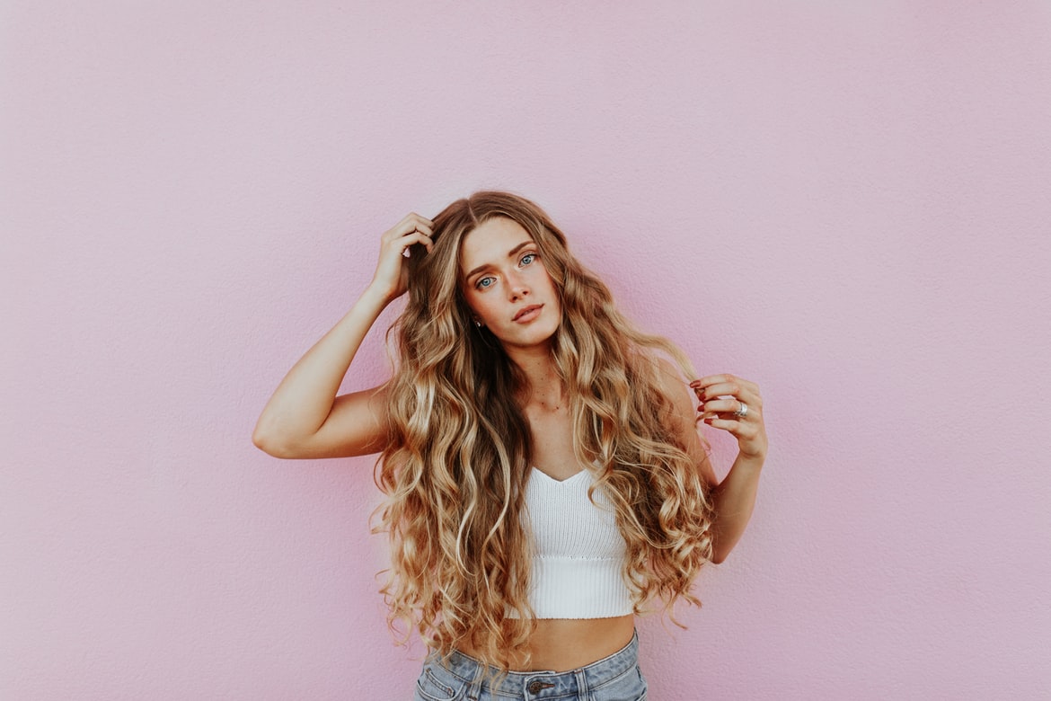 frizzy blonde babe